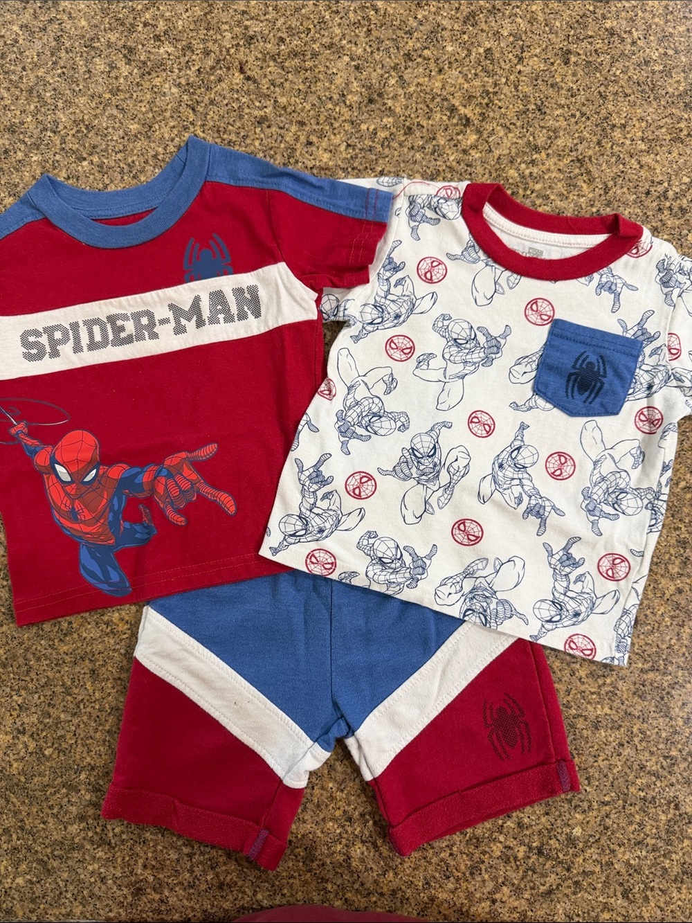 Spiderman Red, Blue & White Kids Pajama Set